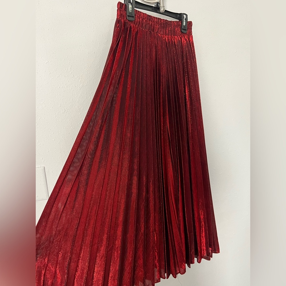 Red Formal Maxi Skirt